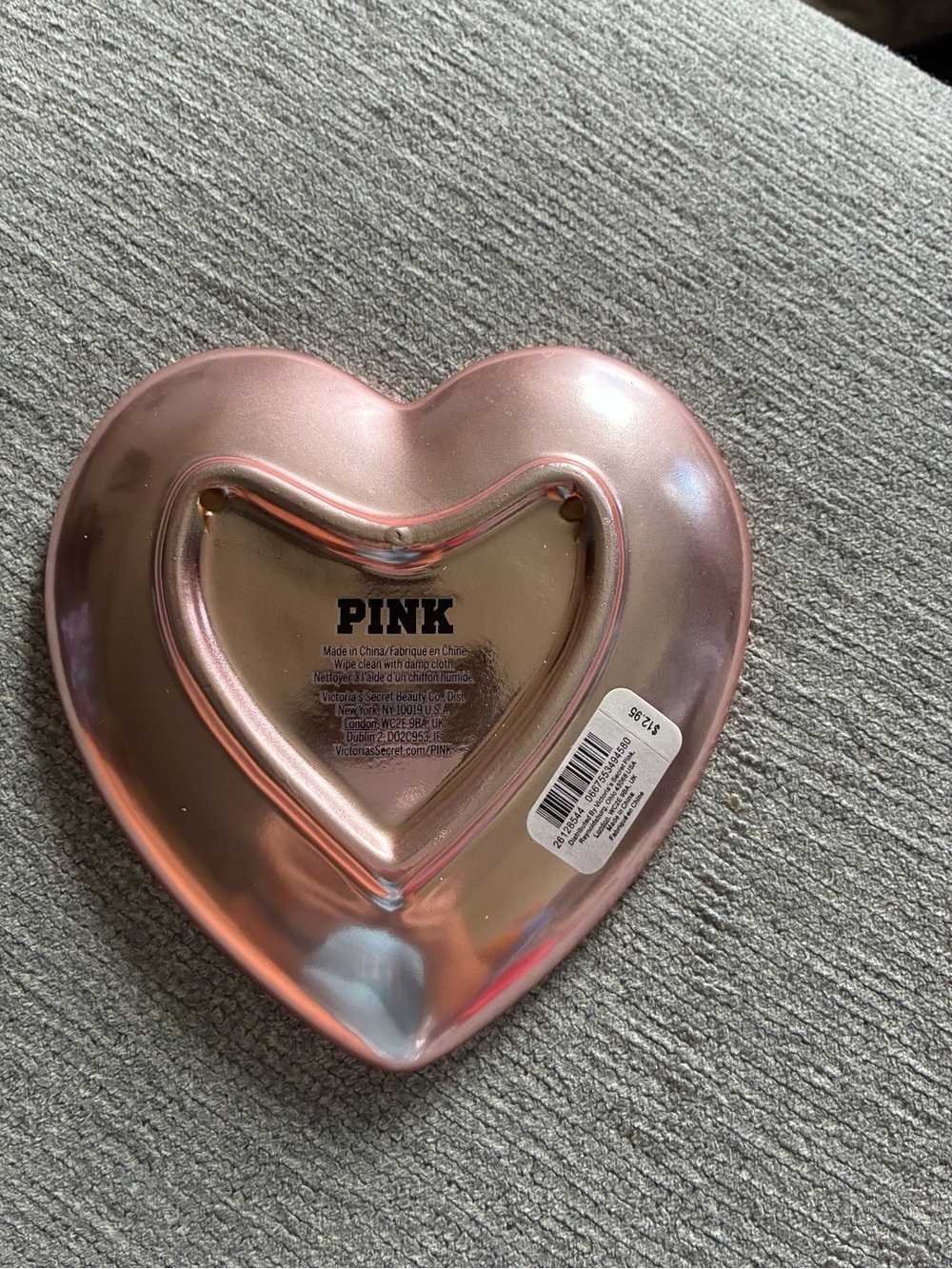 VS Pink Heart Shaped Jewelry Dish- Rose Gold new - Picture 2 of 3